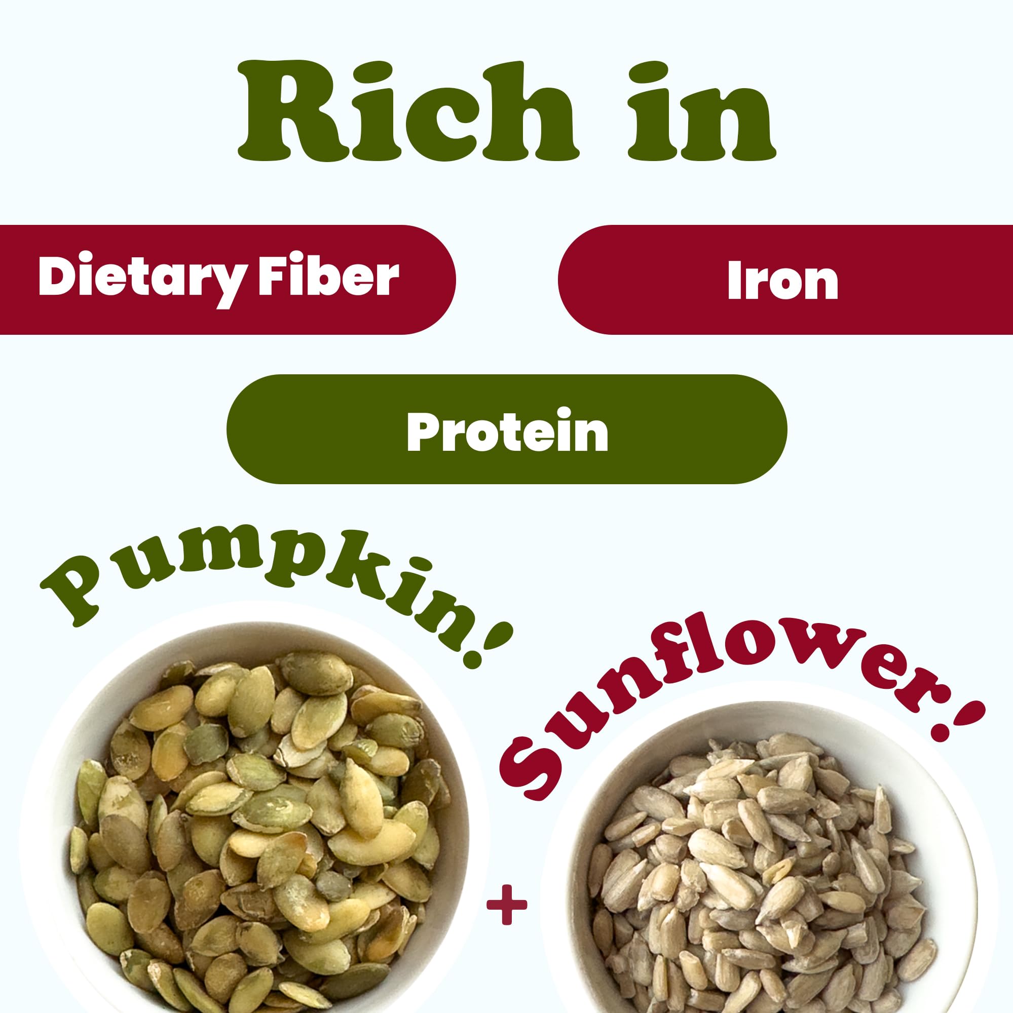 Food to Live Sunflower and Pumpkin Seed Mix, 2 Pounds - Natural Snack, Rich in Protein, Perfect for Snacking, Baking and Salads, Raw, Vegan, Kosher