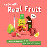 BEAR YoYo Fruit Rolls Variety Pack - 5 Pack Natural Fruit Snacks - Raspberry (2), Pear Apple Tropical Mix (2), Strawberry & Apple (1) - Vegan, Gluten