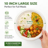BAGASSEWARE 7-Inch Eco Plates | 150 Count Durable Disposable Tableware | Biodegradable Sugarcane Bagasse | Microwave & Freezer Friendly |