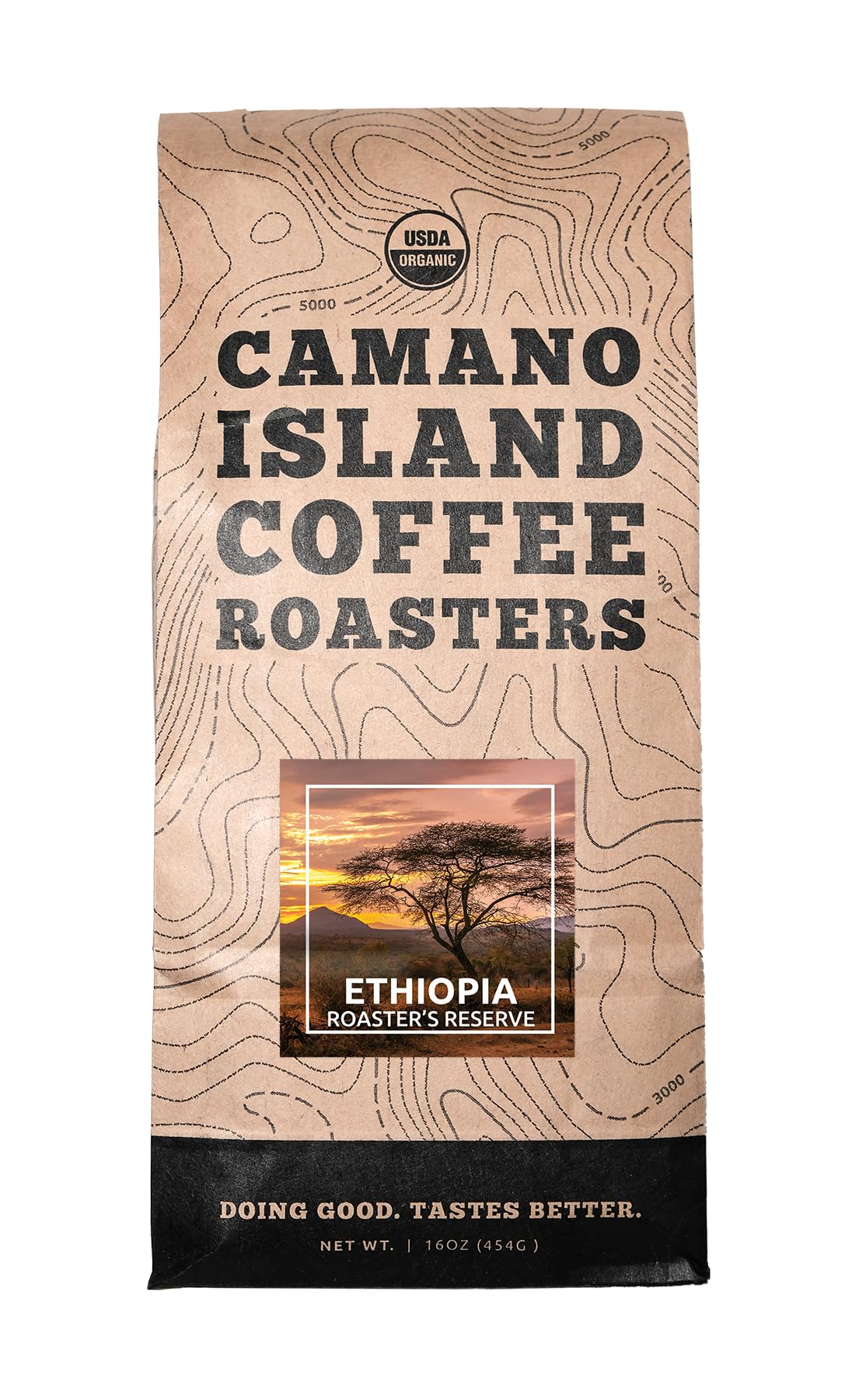 Camano Island Coffee Roasters - Organic Ethiopian Medium Roast Coffee - Fresh Premium USDA Certified Organic, Shade Grown, Fair Trade, and Ethical