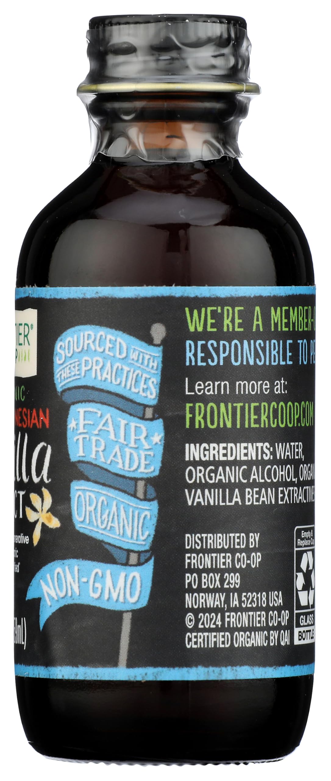 Frontier Organic Indonesian Vanilla Extract, 2 FZ