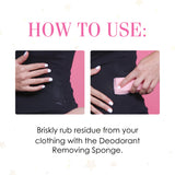 Hollywood Fashion Secrets Deodorant Remover Sponge - Stain Eraser and Reusable Foam Travel Accessory for Clothing, 1 Piece