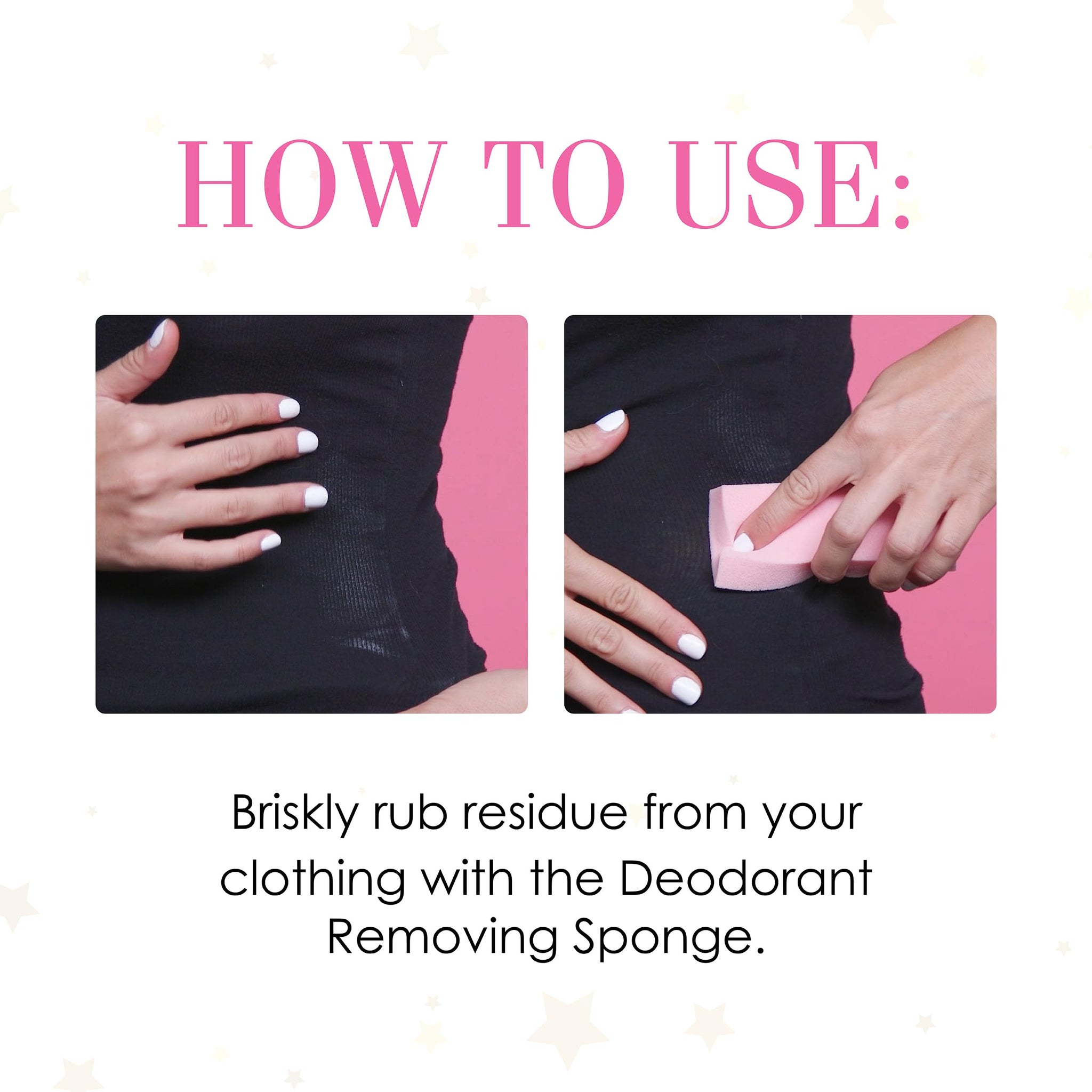 Hollywood Fashion Secrets Deodorant Remover Sponge - Stain Eraser and Reusable Foam Travel Accessory for Clothing, 1 Piece