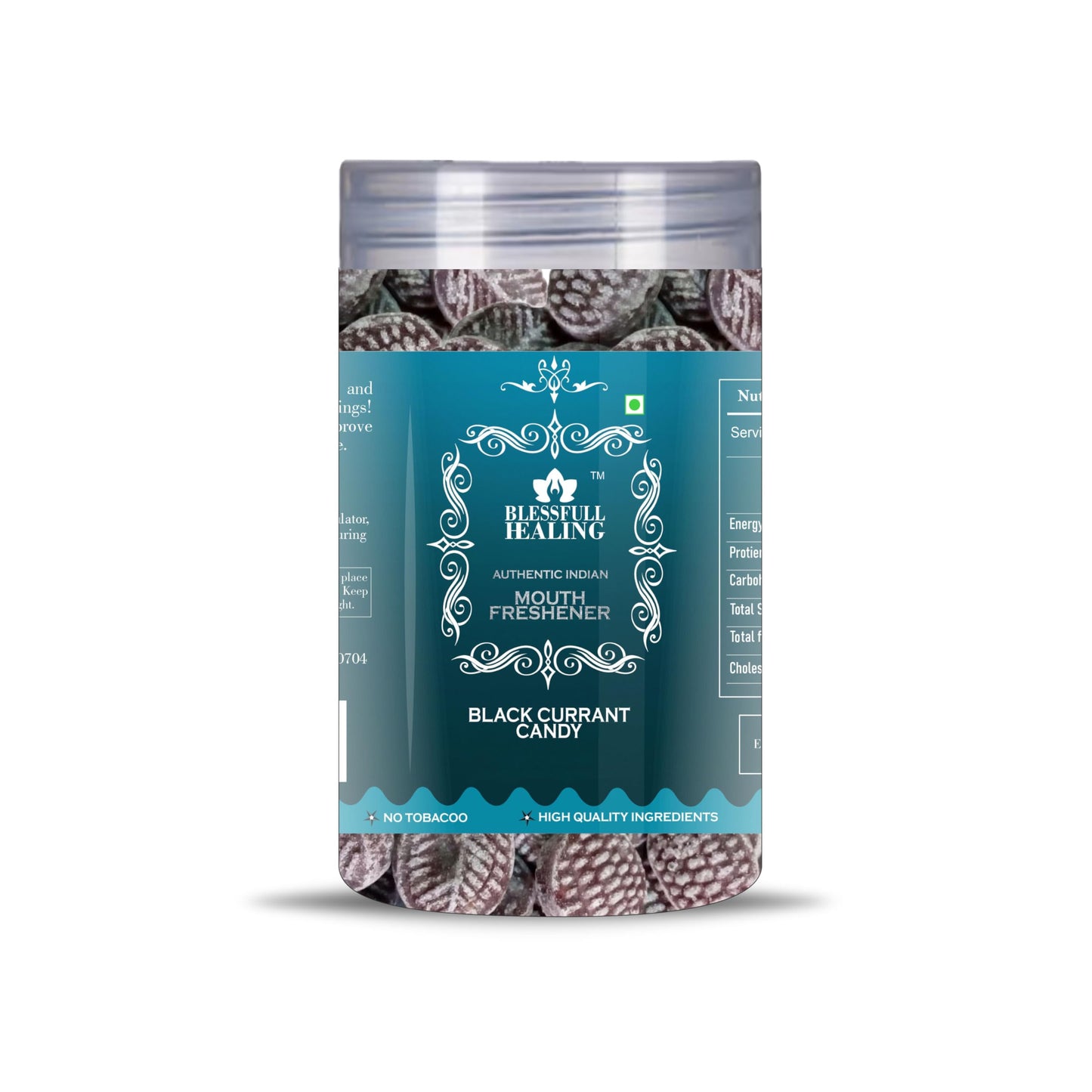 Blessfull Healing Black Currant Candy 5 Oz(Ounce) Airtight Container With Spoon