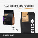 Reborn Coffee Specialty Whole Bean Coffee, Medium Roast, 12 Ounce, Reborn Signature Floresta Espresso Blend, Flavor Notes of Chocolate, Vanilla