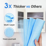 elinnee Reusable Cleaning Cloths Dish Paper Towels, Domestic Cleaning Towels, Multipurpose Quick-Dry Rag Dish Cloths Heavy Duty Handy Wipes