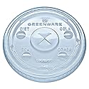 Fabrikal LGC12/20 Greenware Clear Straw Slotted Lid for 9, 12, 20 oz. Greenware Clear Plastic Cup - 1000 / Case