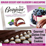 Konti Bonjour Dessert Blueberry & Mascarpone Flavor with Fruit Jam- Indulge in Gourmet Dessert with Caramel for A Mouthwatering Treat- Healthy