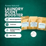 Roses Natural Powder Laundry Scent Booster - Discovery Set, Textile Deodorizer, Handcrafted Plant-based Ingredients, 8 Packs, each 4 Oz