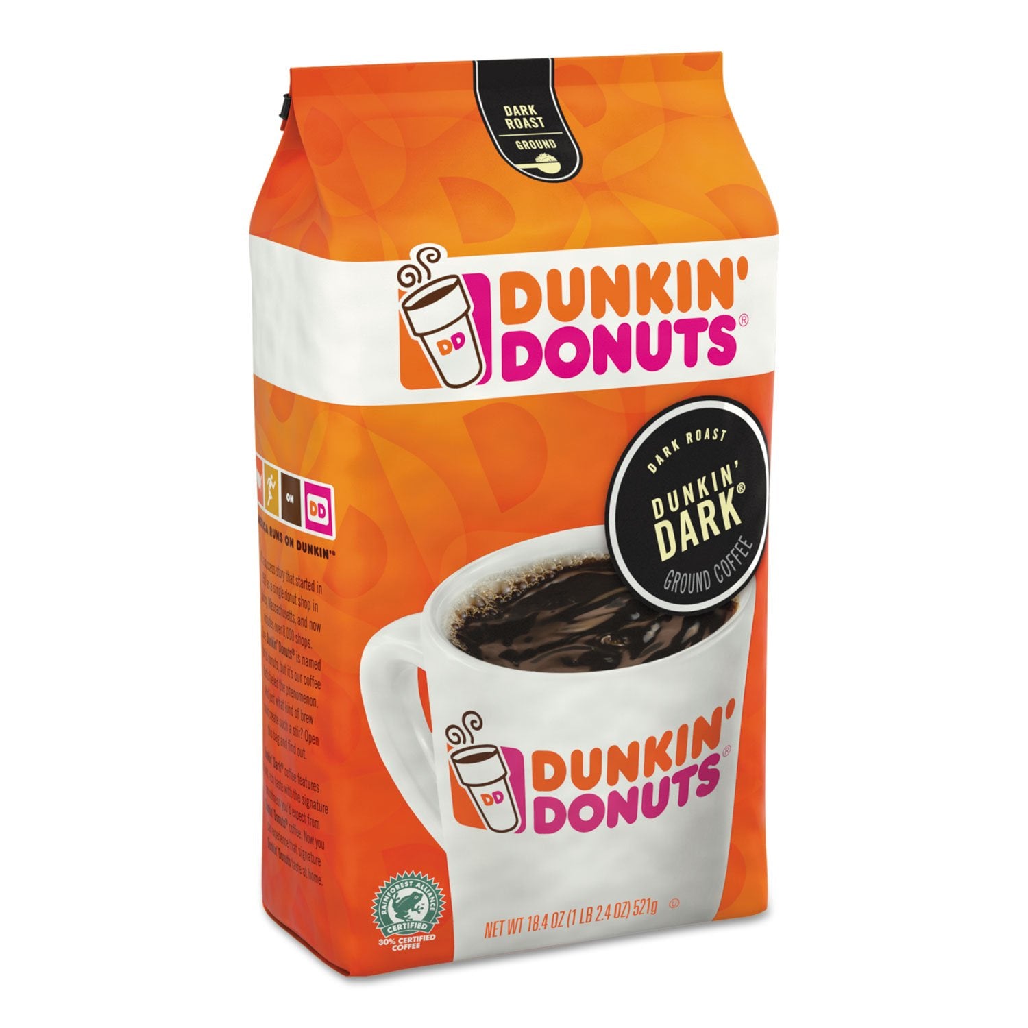 Dunkin’ Midnight Dark Roast Ground Coffee, 18.4 Ounce Bag