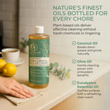 Dr. Jacobs Naturals Eucalyptus Castile All-in-One Cleaner and Soap - Plant-Based Formula for House Cleaning Floors and Appliances - Gentle on Skin