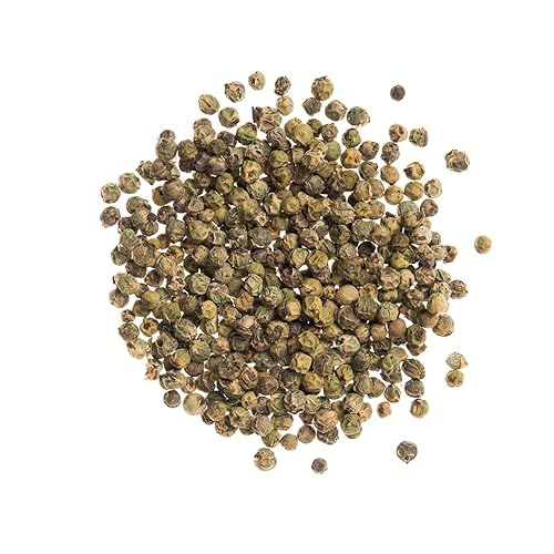 Essential Spice Whole Green Peppercorns, 75 oz - Fresh, Mild & Herbaceous Flavor - Dried Green Pepper for Grinding, Cooking, Pickling & Gourmet