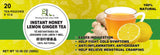 GT Instant Honey Lemon Ginger Tea, 10.58 Ounce Box (20 Tea Pouches)