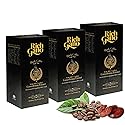Rich Gano Reishi Mushroom Coffee - (3 Boxes of 30 Sachets) Black Coffee with Ganoderma Extract - All Natural Vegan Friendly Instant Coffee Packets
