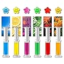 EKE Toilet Gel, Toilet Stain Removal Cleaning Air Freshener, 72 Flower Stamps, Pack of 6 Scents