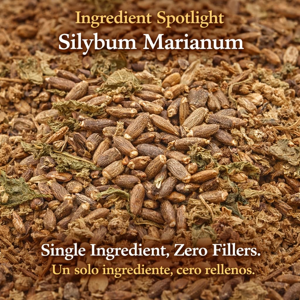 Cardo Mariano Mexican Herbal Tea - 4 oz (113g) - Authentic 100% Natural Milk Thistle Loose Leaf Tea - Wildcrafted, Non-GMO & Caffeine-Free