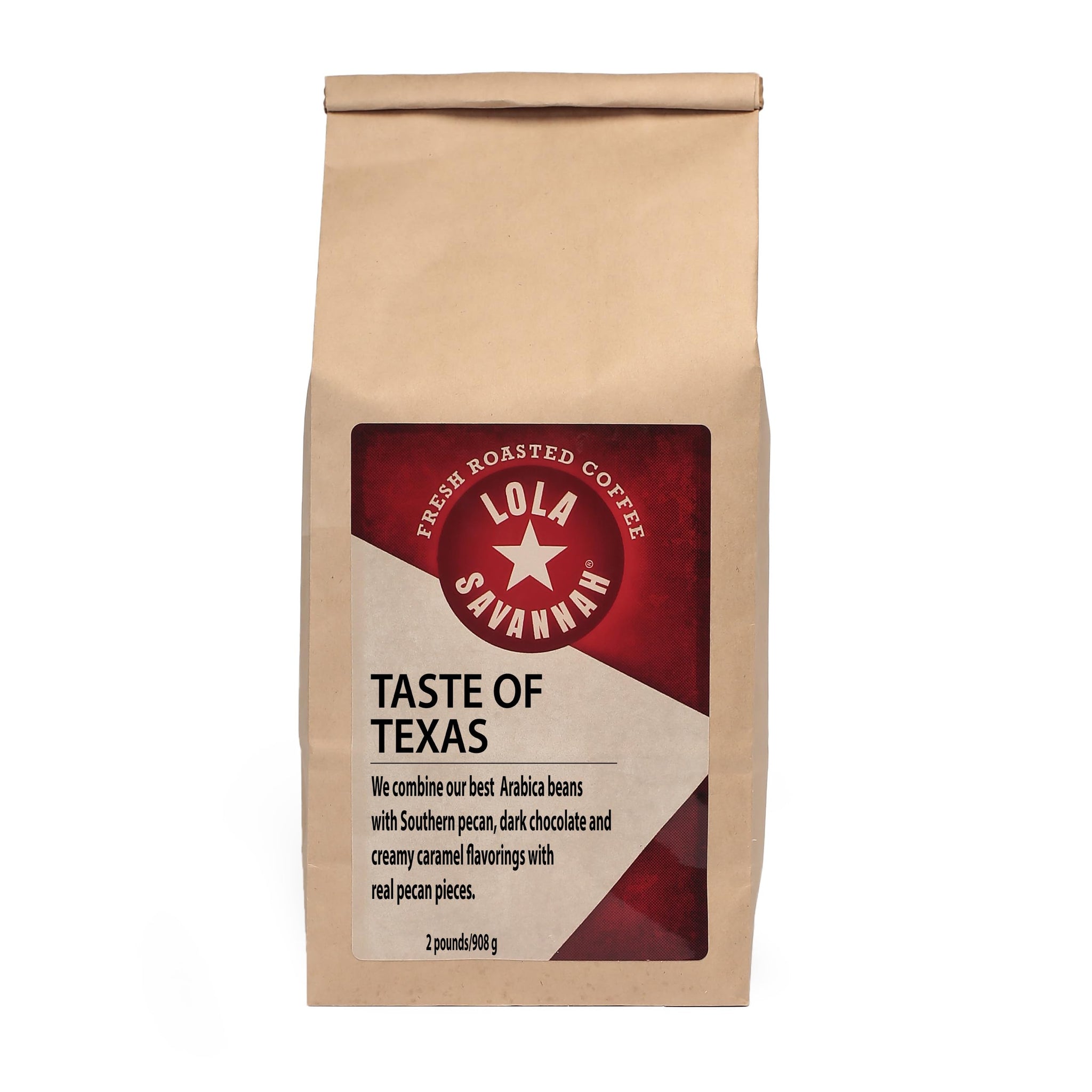 Lola Savannah Taste of Texas Whole Bean Caffeinated Coffee, 2lb