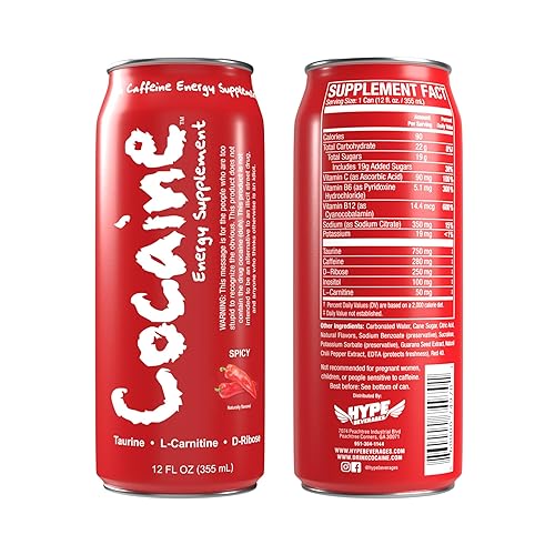 Hype Beverages Official Spice Blast Energy Drink - Spice Flavor with High Caffeine & Taurine, Vitamins & Antioxidants for Pre Workout Energy Boost