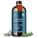 Bluestem Botanicals Organic Rosemary Simple Syrup, Mothers Day Gifts, 8 oz, Cocktail and Mocktail Mixer for Drinks, Non-Alcoholic