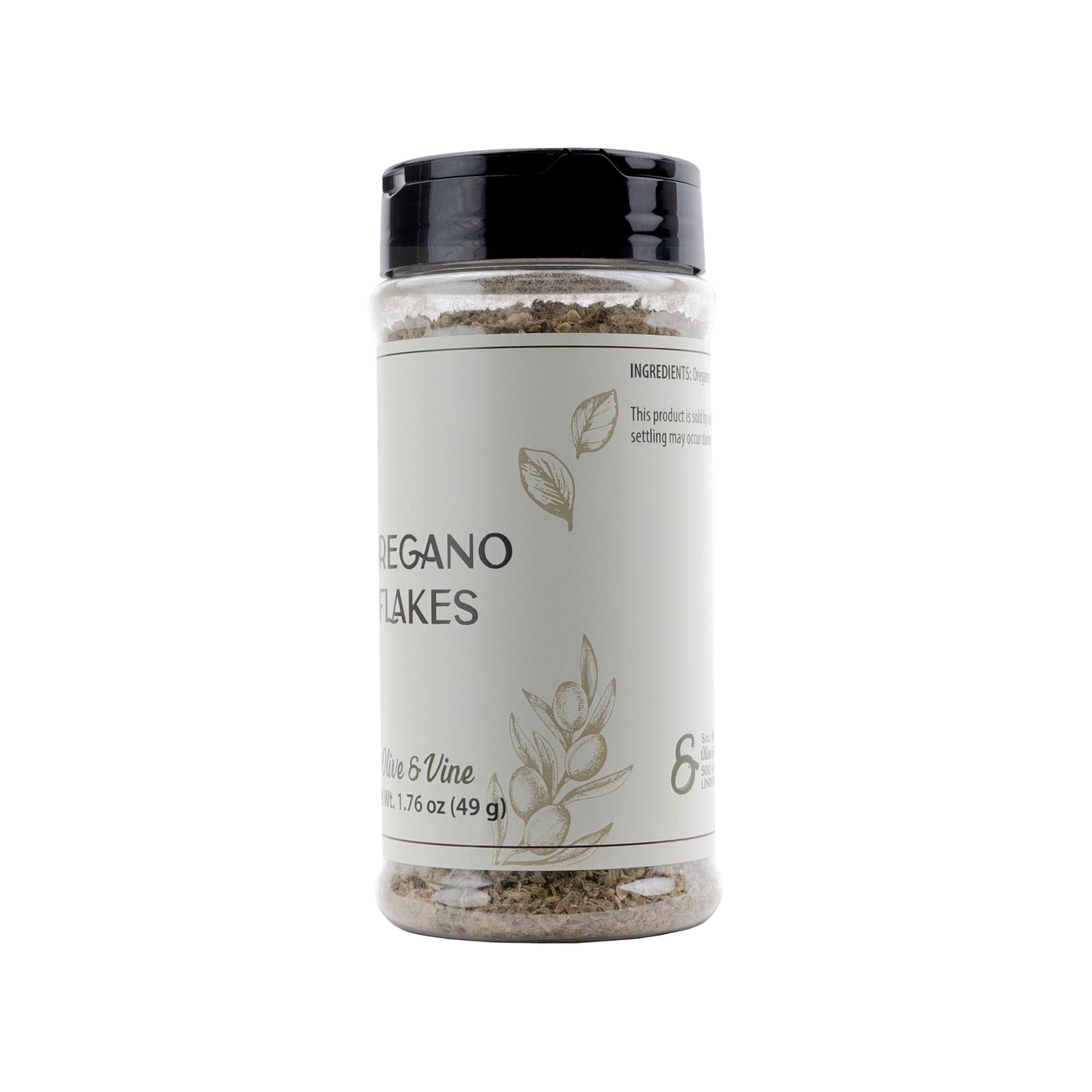 Olive & Vine Oregano Flakes, Earthy & Aromatic, Seasoning for Pizza, Pasta, Salads, with Rich Tradition, Authentic Taste, For Global Recipes (1.76