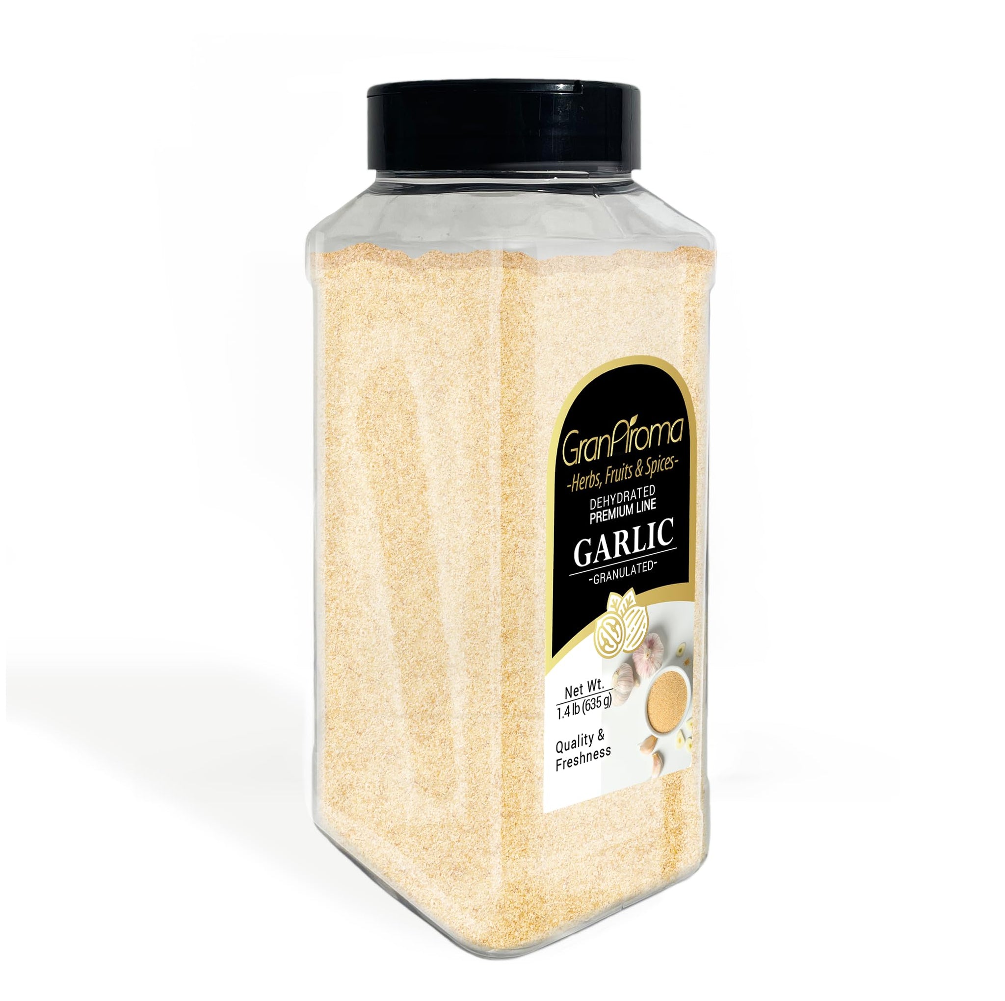 GranAroma Granulated Garlic, 1.4 lb, Versatile Seasoning, Dehydrated