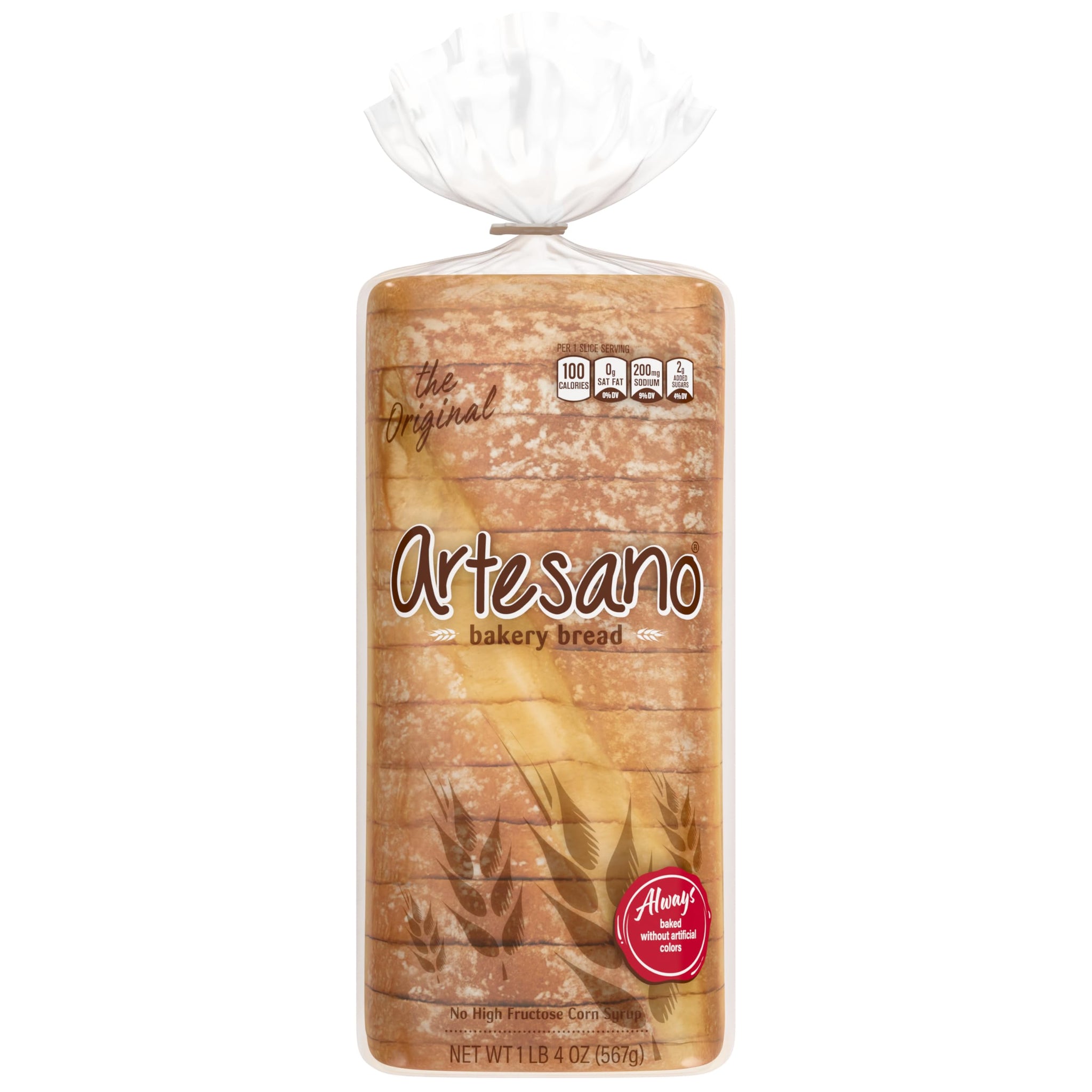 Artesano Original Bread, White Pre-sliced White Bread, 20 oz Bag