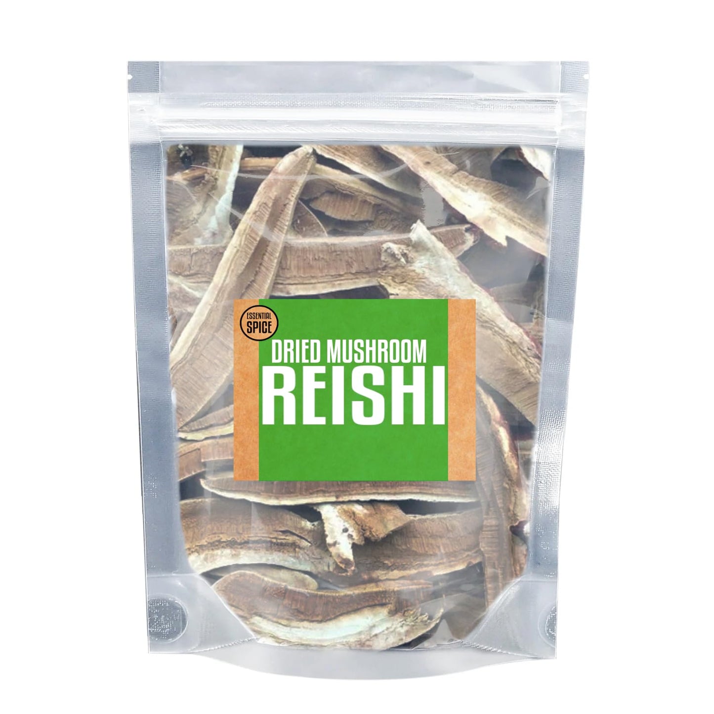 Essential Spice Dried Reishi Mushroom - Whole Slices, Premium Quality, Earthy & Bitter Flavor - Perfect for Teas, Tinctures, and Herbal Remedies