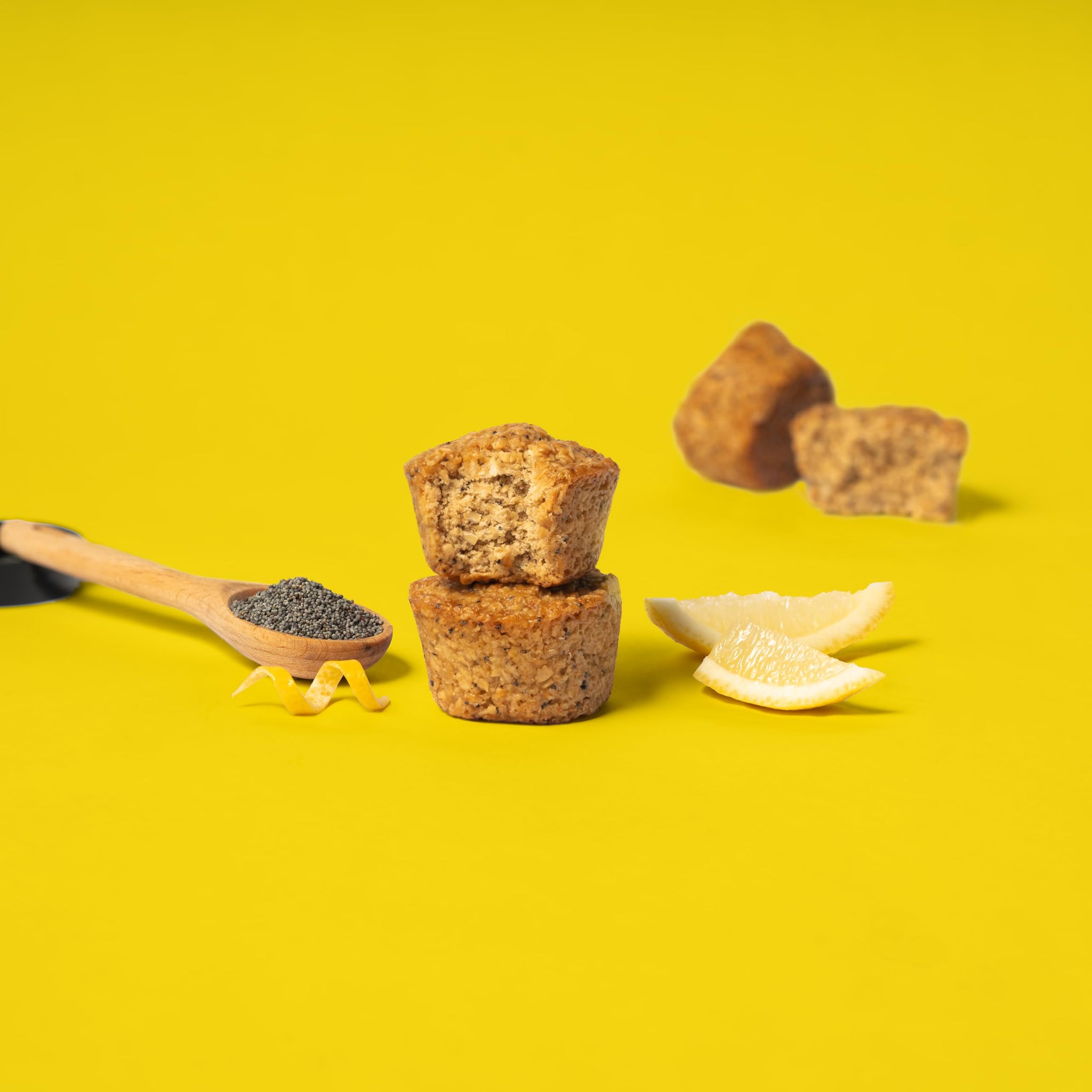 Bobo's Lemon Poppyseed Oat Bites, Simple Ingredients, Whole Grain Oats, Plant Based, Non-GMO, Gluten Free Breakfast Bars, Healthy Snacks for Adults
