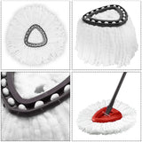 4 Pack Spin Mop Replacement Heads, Microfiber Spin Mop Refills, Easy Cleaning Mop Replace Heads for Floor Cleaning