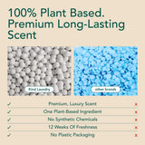 Kind Laundry In Wash Scent Booster Beads - Ocean Breeze - 100% Plant Based - Natural Laundry Booster Beads & Smell Deodorizer - Environment Friendly