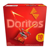 Frito-Lay Doritos Tortilla Chips Nacho Cheese Bags, 1 Oz, 10 Ct