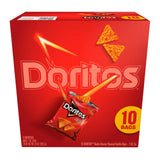 Frito-Lay Doritos Tortilla Chips Nacho Cheese Bags, 1 Oz, 10 Ct