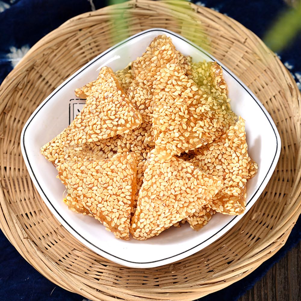 ??????? White Sesame Candy Snack Handmade Osmanthus Nougat 300g