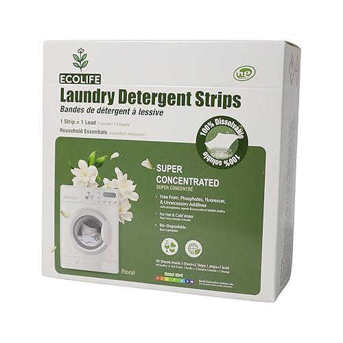 EcoLife Laundry Detergent Sheet - Made with Himalayan Soapberry,and Coconut Extract. Up to 80 Loads