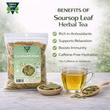 Hojas de Guanábana (té de hojas de guanábana) - Jumbo 4 onzas - 100% natural, vegano, sin OMG, elaborado en la naturaleza y auténtico - Té de hierbas