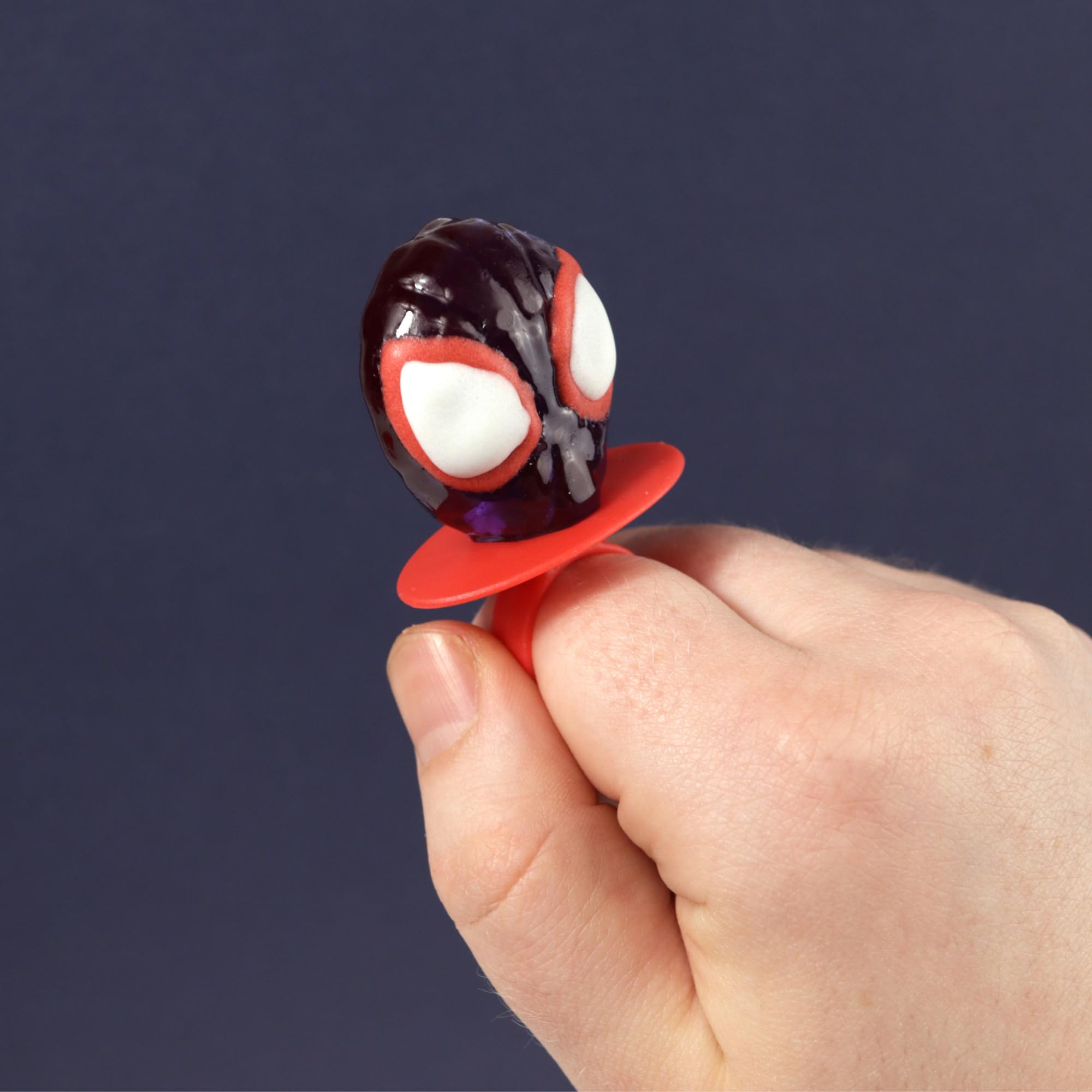 Spidey and His Amazing Friends Birthday Party Favor, Individually Wrapped Lollipop Rings, Ghost-Spider, and Miles Morales Decorated Suckers, Box of 18