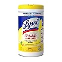 Lysol Disinfectant Wipes, Multi-Surface Antibacterial Cleaning Wipes, For Disinfecting and Cleaning, Lemon and Lime Blossom, 80 Count (Pack of 1)