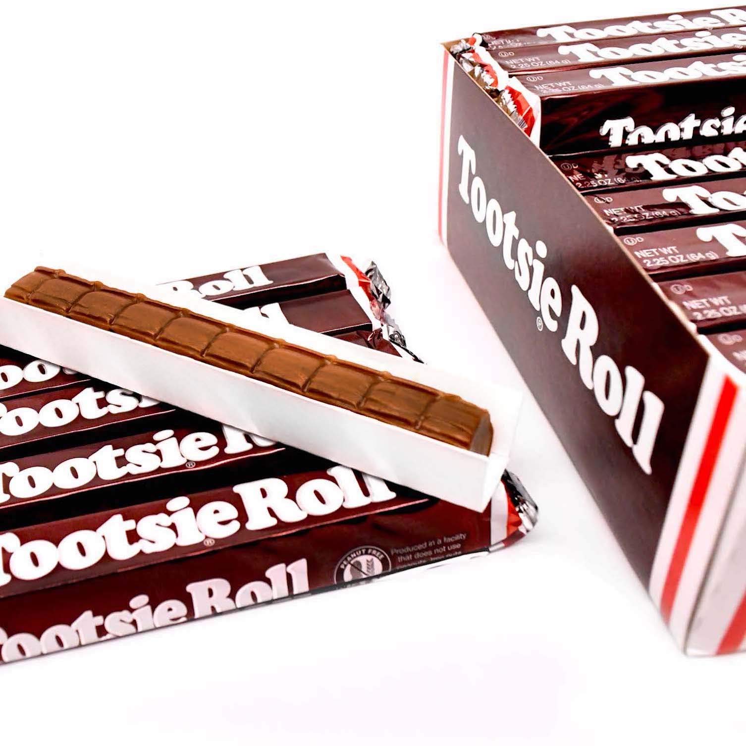 Tootsie Roll Bars, Original Classic Size, Peanut Free, Gluten Free - 2.25 Ounce Rolls (Pack of 36)