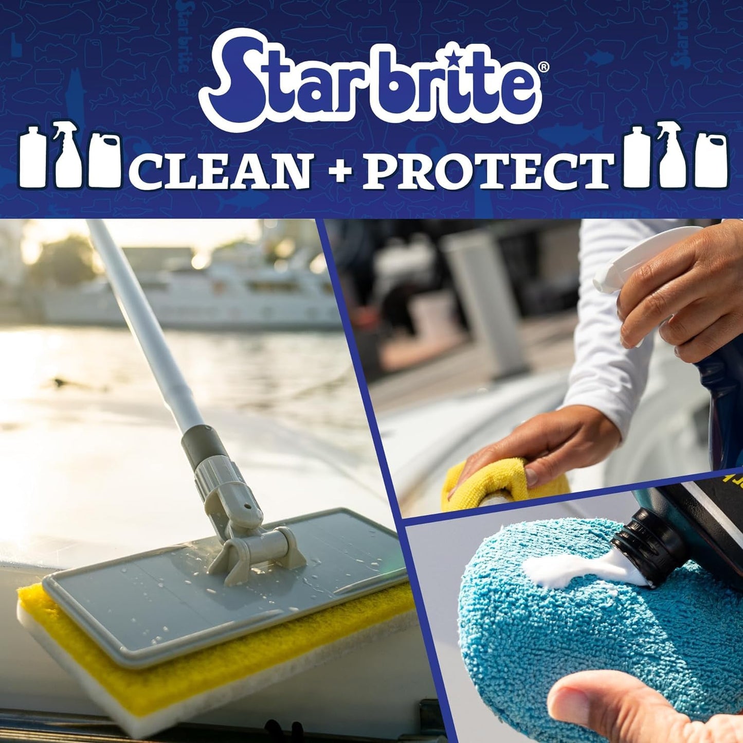 STAR BRITE Sponge-Micro Fiber Reggae (Blue) (040078)