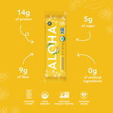 ALOHA Organic Plant Based Protein Bars - Lemon Cashew - 12-Count - Vegan, Low Sugar, Gluten-Free, Paleo, Low Carb, Non-GMO, No Stevia & No Erythritol