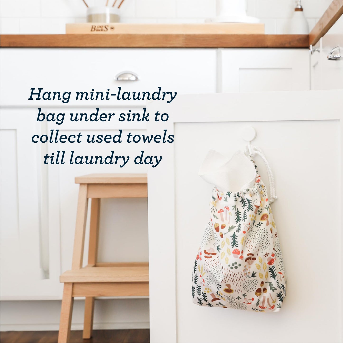 Esembly Paperless Towel Roll - Reusable Kitchen Towels 12-Pack Washable Cotton with Laundry Bag & Hook - Zero-Waste, Absorbent, Washable - Fantastic