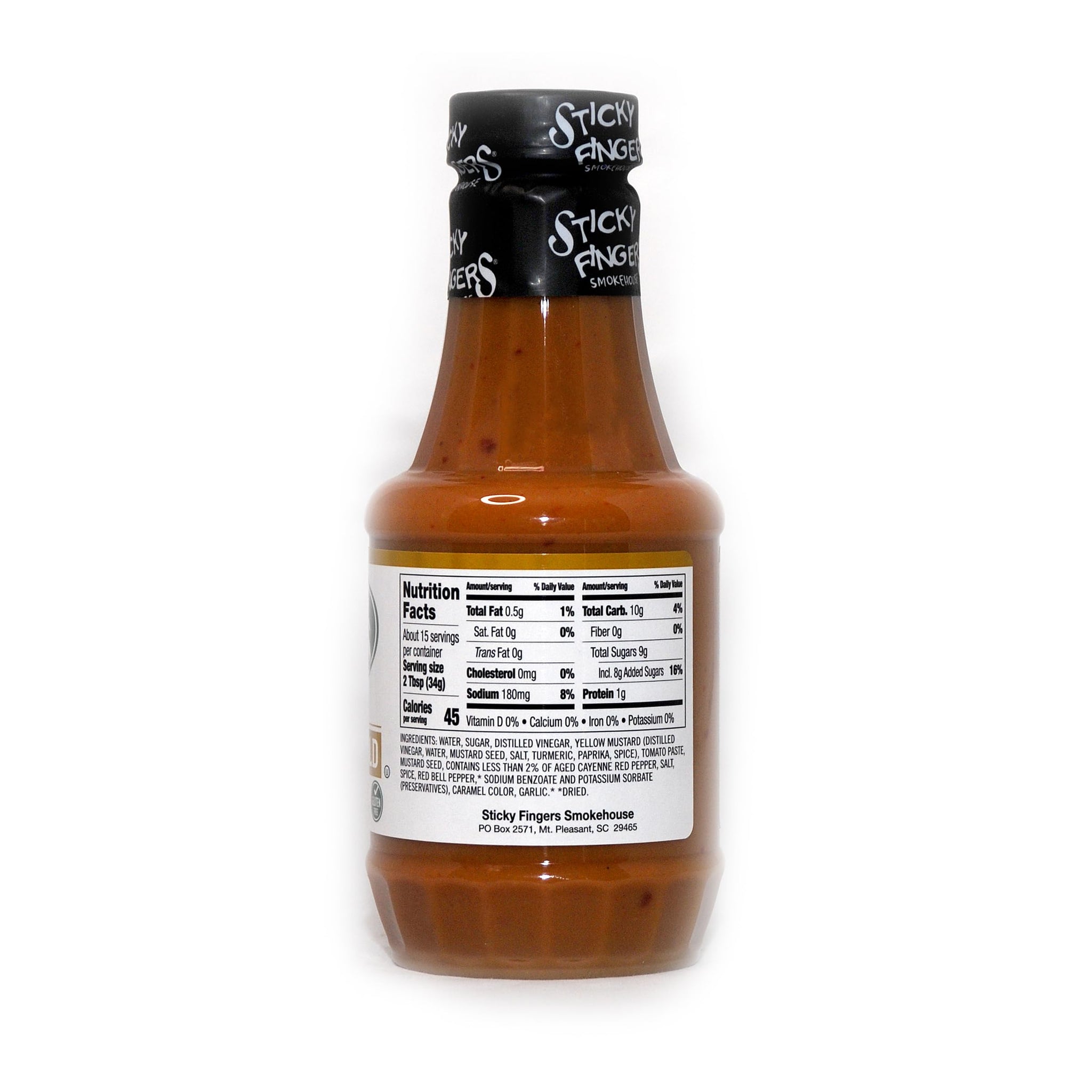 Sticky Fingers Carolina Classic Gold Barbeque Sauce, 18 oz, 3 Pack Bundled with a JFS Recipe Card
