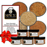 Mexican Spice Gift Set - Contains: 5 different spice jars (1 each of: Burrito spice, Mexi Sweet & Spicy Blend, Taco seasoning, Fajita Seasoning