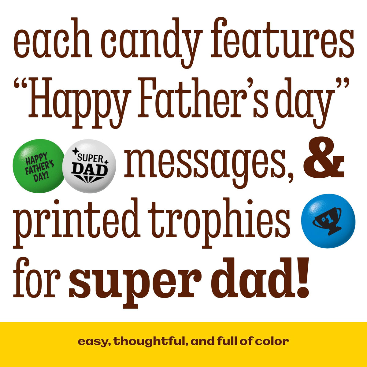 M&M'S Father's Day Milk Chocolate Candy Dispenser with 2 lb Chocolate Bag
