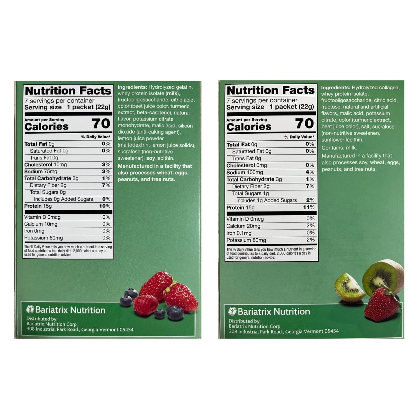 PROTIFIT - High Protein Berry Blast & Strawberry Kiwi Fruit Drink 2 Pack, 15g Protein, Low Calorie, Sugar Free, Ideal Protein Compatible, 7 Servings