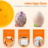Egg Brush Cleaner, Egg Cleaner Scrubber for Fresh Eggs, Cute Chick Shaped Silicone Egg Washer, Reusable Multipurpose Washing Egg Tool for Fruits