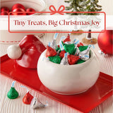 Candykrave Hershey'ss Cristmas Kisses Milk Chocolate candy - (2LB 180 pcs) - Bulk chocolate Silver Foil Candy variety pack - Delicious Treats