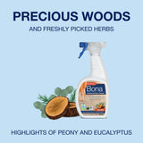 Bona Hardwood Floor Cleaner Spray - 32 fl oz - Cedar Wood Scent - Refillable - Residue-Free Floor Cleaning Solution for Wood Floors