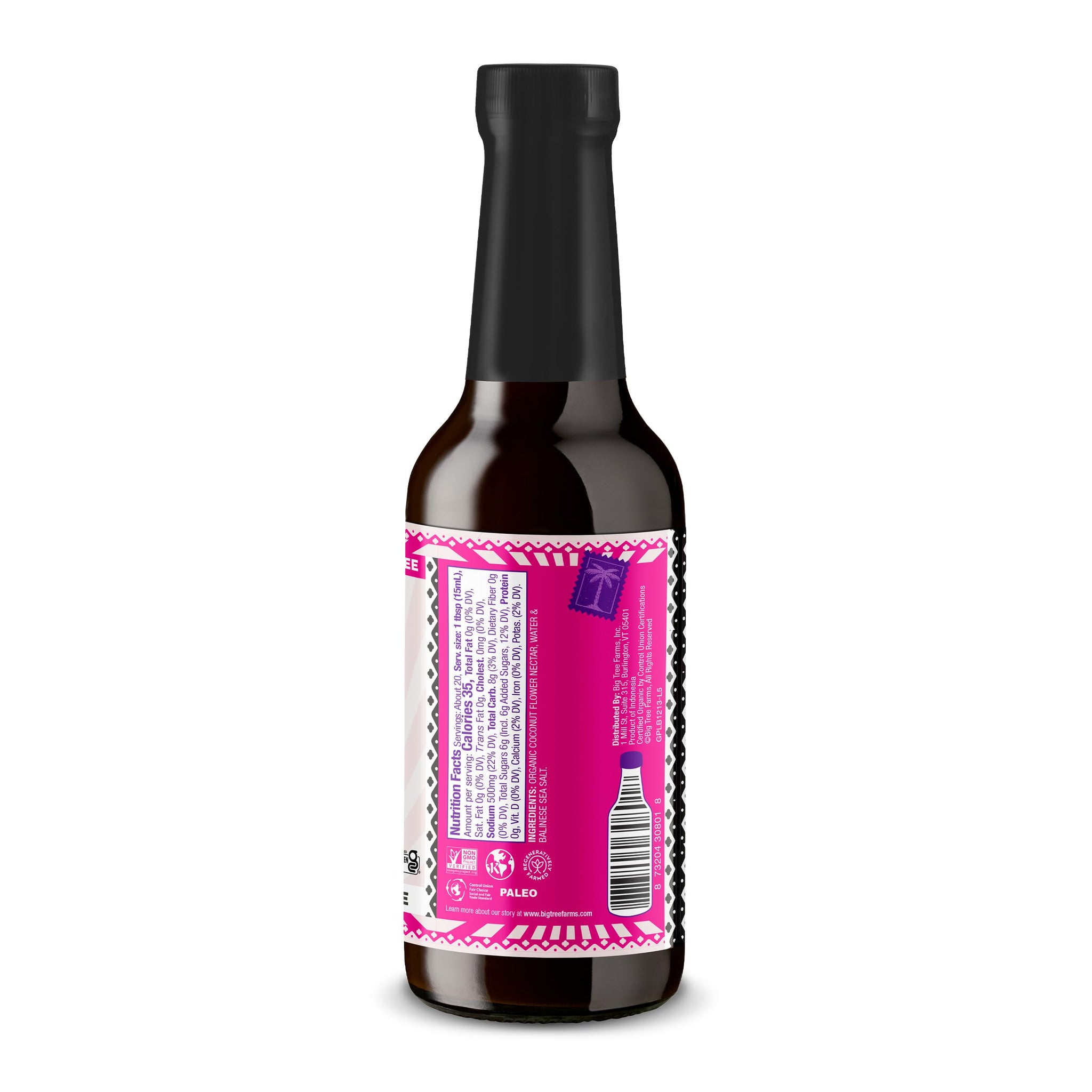 Big Tree Farms Organic Coco Aminos - Liquid Coconut Aminos, Soy-Free Sauce, Low Sodium, Soy Alternative, Gluten Free, Kosher, Warmly Umami, Marinade