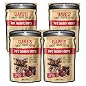 Dave's Sweet Tooth Toffee - Dark Chocolate Cherry Toffee Gift Set (4 oz. x 4) - Handmade Dark Chocolate Covered Cherries Toffee with Real Butter, Real